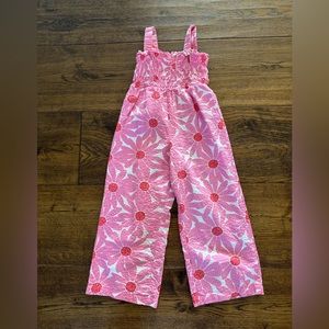 Zara pink flower jumpsuit size 5/6